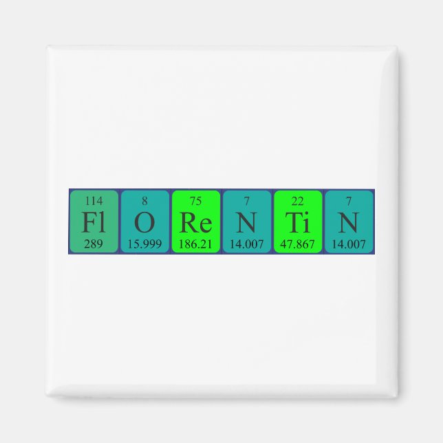 Florentin periodic table name magnet (Front)