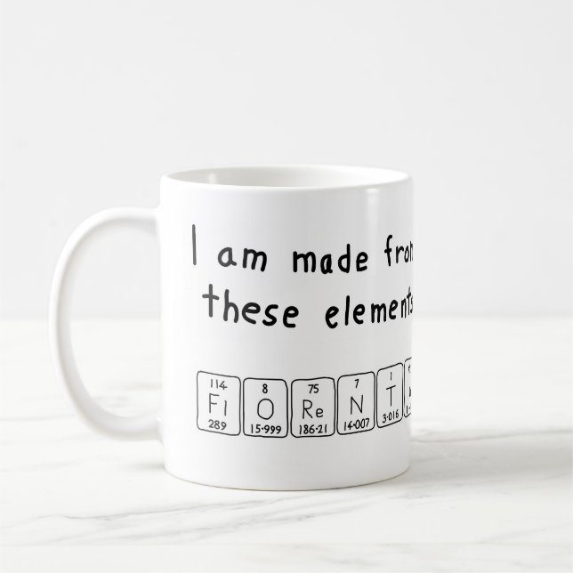 Florentin periodic table name mug (Left)
