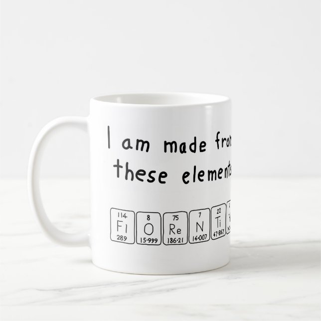 Florentin periodic table name mug (Left)