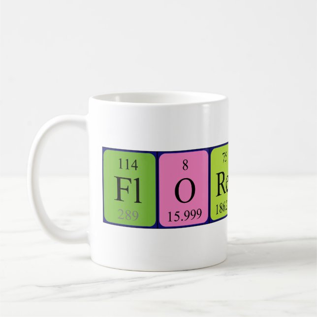 Florentina periodic table name mug (Left)
