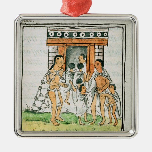 Florentine Codex' by Bernardino de Sahagun Metal Ornament (Front)