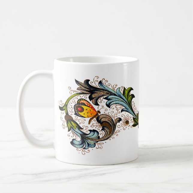 Florentine Floral Butterfly Mug (Left)