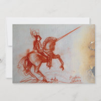 FLORENTINE KNIGHT ON HORSEBACK parchment ice