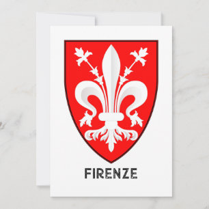 Florentine Lily Coat of Arms Fine Art Invitation