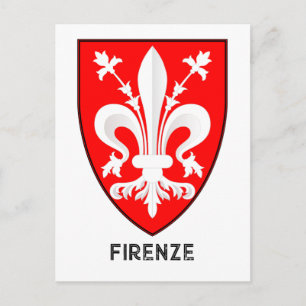 Florentine Lily Coat of Arms Fine Art Postcard