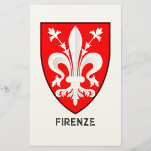 Florentine Lily Coat of Arms Fine Art Stationery