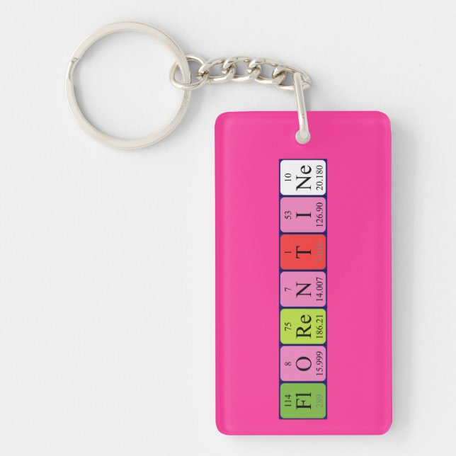 Florentine periodic table name keyring (Front)