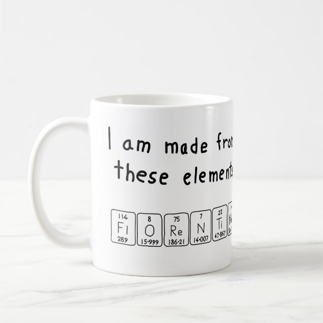 Florentine periodic table name mug (Left)