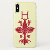 FLORENTINE RED LILY FLEUR DE LIS