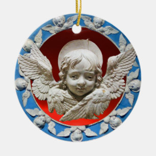 FLORENTINE RENAISSANCE ANGEL CERAMIC ORNAMENT