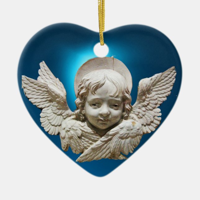 FLORENTINE RENAISSANCE ANGEL CERAMIC TREE DECORATION (Front)