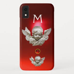 FLORENTINE RENAISSANCE ANGEL Red Ruby Monogram iPhone XR Case