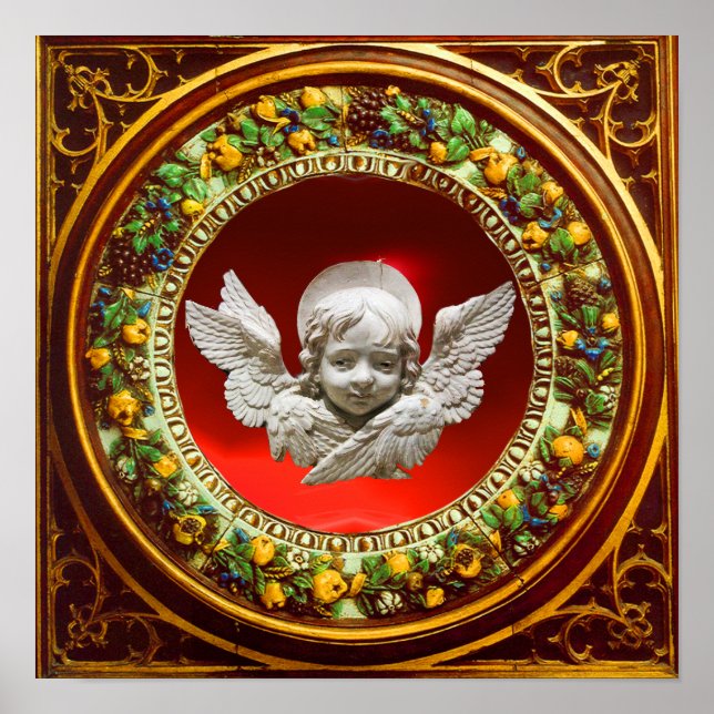 FLORENTINE RENAISSANCE ANGEL WITH FLORAL CROWN POSTER (Front)