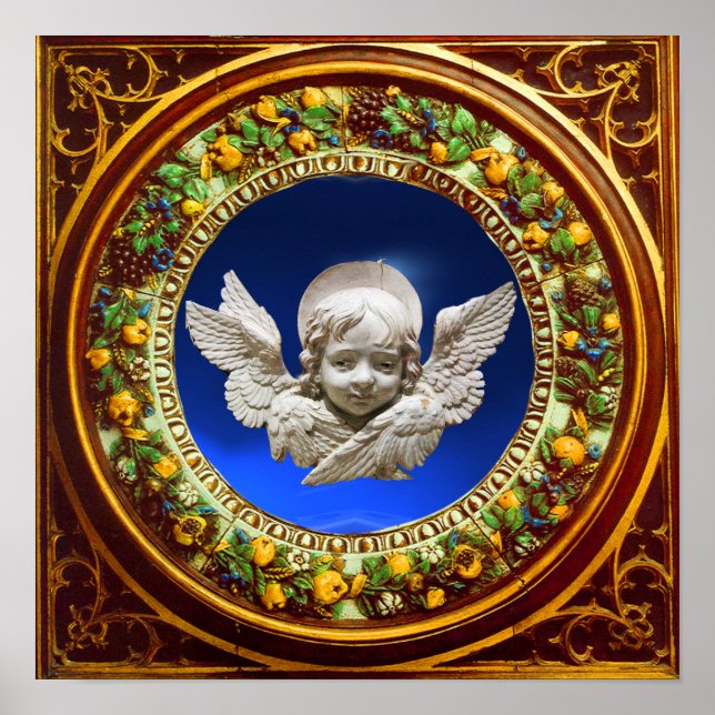 FLORENTINE RENAISSANCE ANGEL WITH FLORAL CROWN POSTER (Front)