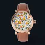 FLORENTINE RENAISSANCE FLORAL SWIRLS,FLOWERS WATCH<br><div class="desc">Digital elaboration from antique Florentine papers by Ailartworks and Bulgan Lumini ©</div>