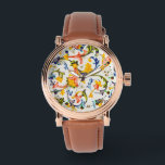 FLORENTINE RENAISSANCE FLORAL SWIRLS,FLOWERS WATCH<br><div class="desc">Digital elaboration from antique Florentine papers by Ailartworks and Bulgan Lumini ©</div>