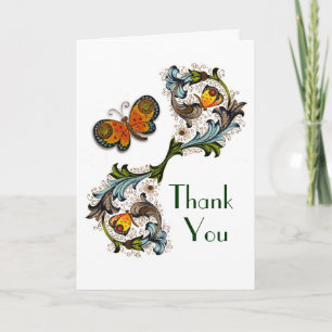 Florentine Renaissance Floral Thank You Card