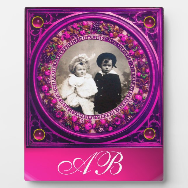 FLORENTINE RENAISSANCE FRUITS MONOGRAM PLAQUE (Front)