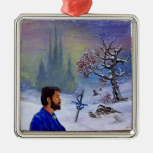 FLORENTINE RENAISSANCE FRUITS Photo Template Metal Ornament