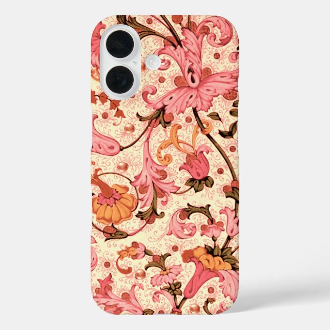 FLORENTINE RENAISSANCE PINK FLORAL SWIRLS,FLOWERS Case-Mate iPhone CASE (Back)