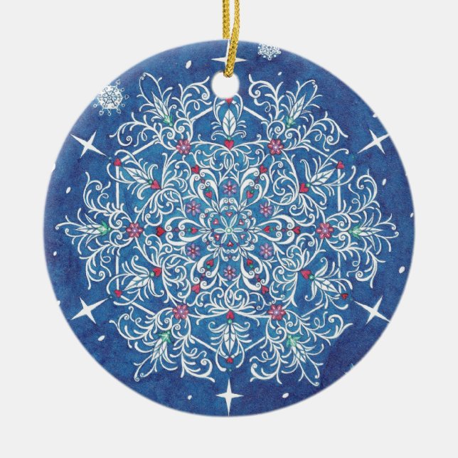 Florentine Snowflake Ornament (Front)