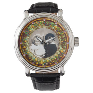 FLORENTINE YELLOW  FLORAL CROWN PHOTO TEMPLATE WATCH