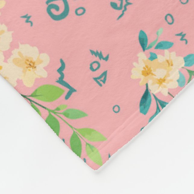 Flores de Cereza Fleece Blanket (Corner)