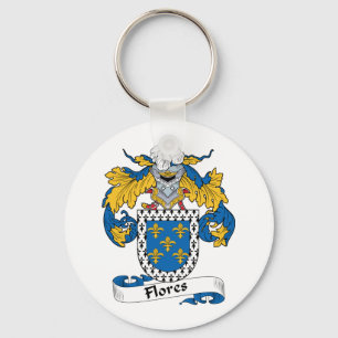 Flores Family Crest Key Ring