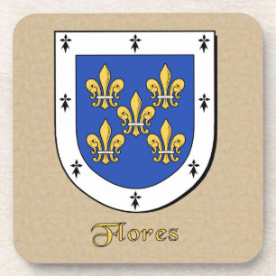 Flores Family Shield Coaster
