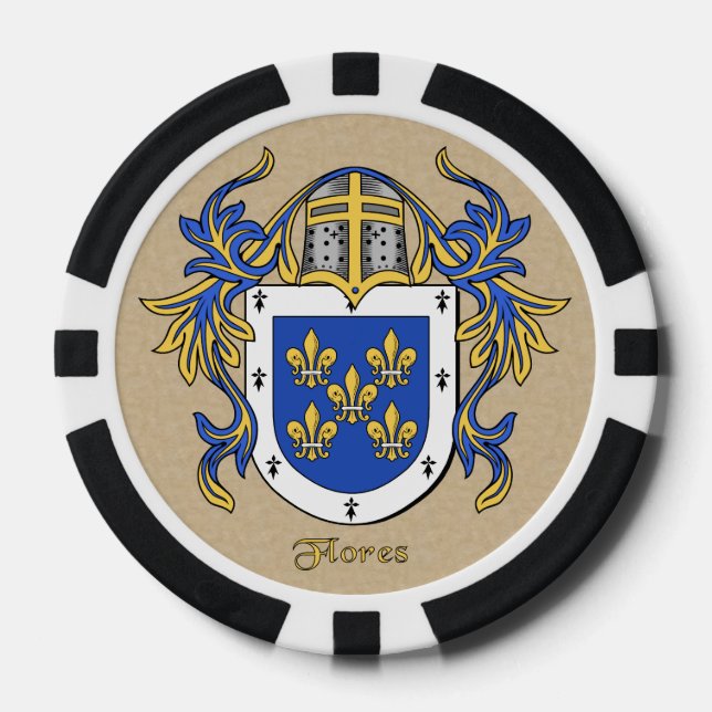 Flores Heraldic Arms Poker Chips (Front)