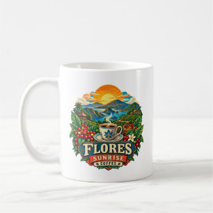Flores Sunrise Coffee Vintage Indonesian Art Mug
