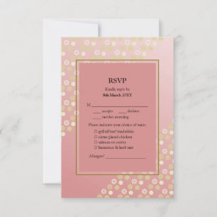 Florescent Dream Wedding RSVP with Menu Options