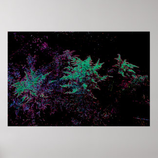 Florescent Garden Poster