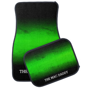 Florescent Green and Black Gradient Car Mat