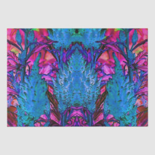 Florescent Pink Floral Surge Tissue Paper