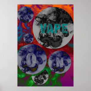 Florescent Psychedelic Vape Clouds Poster