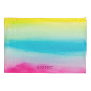 Florescent Rainbow Colors Pillowcase