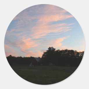 Florescent Sky Classic Round Sticker