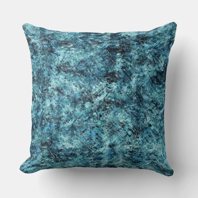 Floresta azul sob nevasca ou vidro trincado cushion (Front)