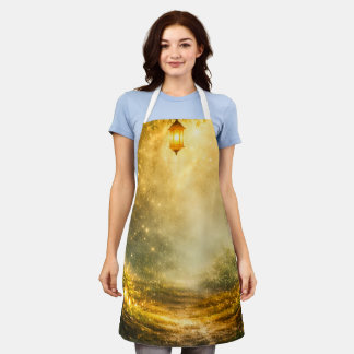 Floret background apron
