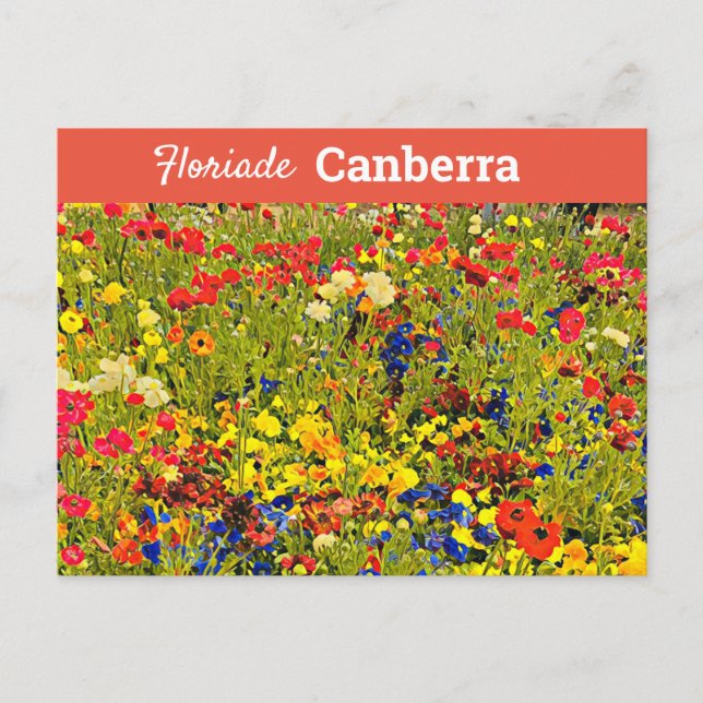 Floriade Canberra Australia digital art travel Postcard (Front)