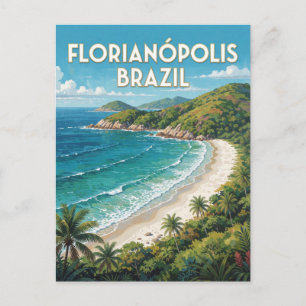 Florianópolis Brazil Turquoise Coastal Escape   Postcard