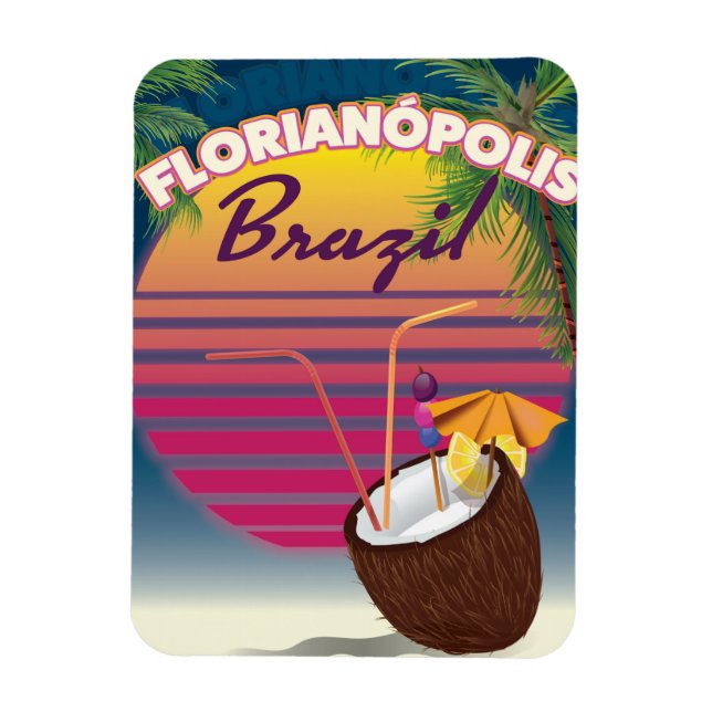 Florianópolis Brazilian travel poster Magnet (Vertical)