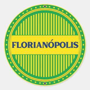 Florianópolis City Pride – Brazilian Identity Classic Round Sticker