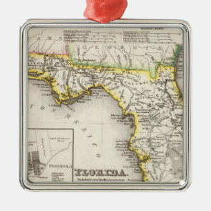 Florida 14 metal tree decoration