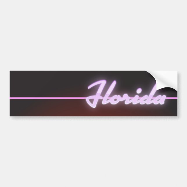 Florida 1984 neon poster bumper sticker (Front)