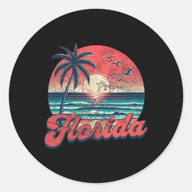 Florida _1  classic round sticker (Front)