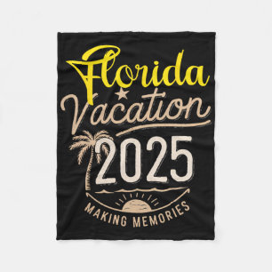 Florida 2025 Family Trip Friends Group Vacation Ma Fleece Blanket