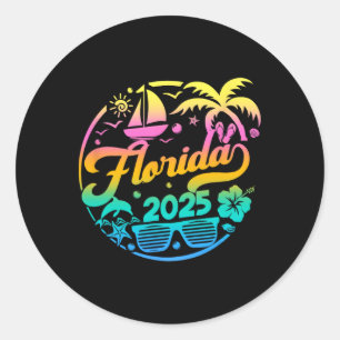 Florida 2025 Family Vacation Beach Matching Group Classic Round Sticker