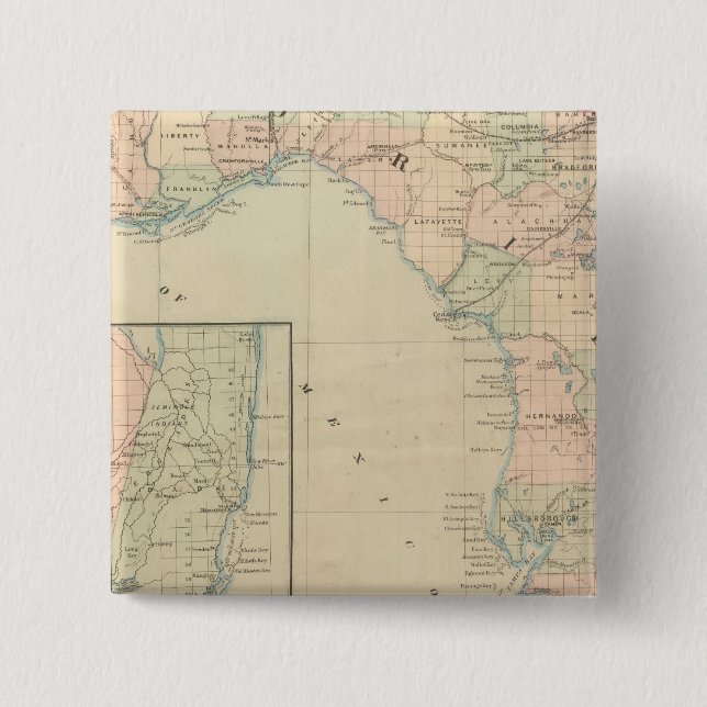 Florida 2 15 cm square badge (Front)